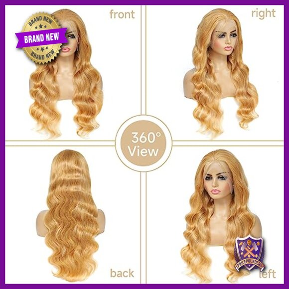 28 Inch Human Hair Lace Front Wig 180% Density Body Wave Glueless main image 5